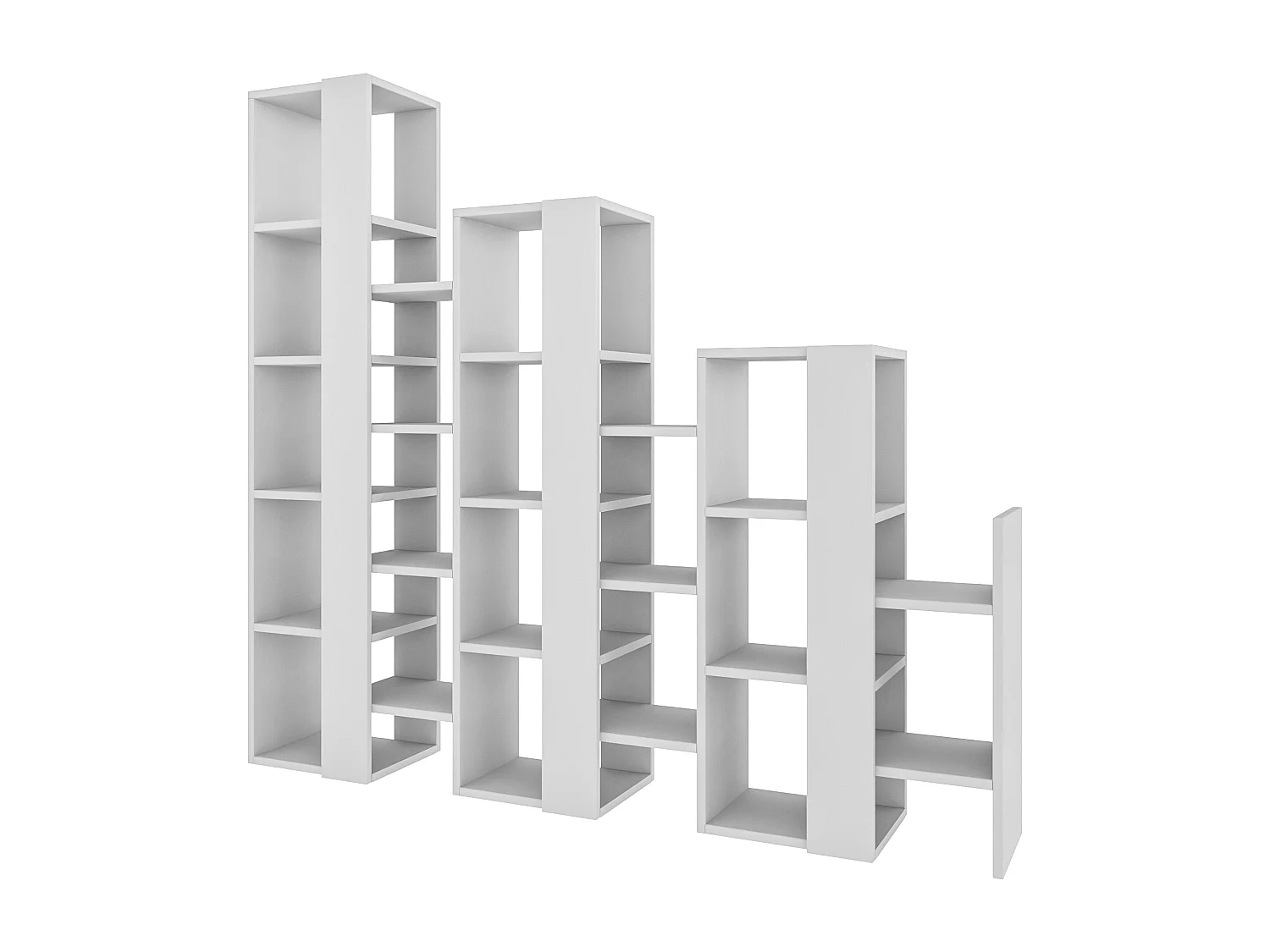 Bücherregal LIFT Separator - Weiß,163,5 x 29 x 151 cm