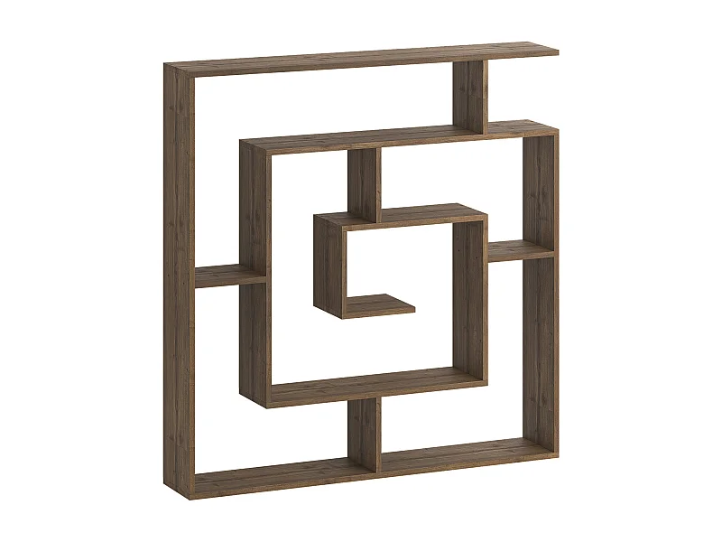 Bücherregal LABIRENT - Dunkler Eiche - 125 x 22 x 129 cm