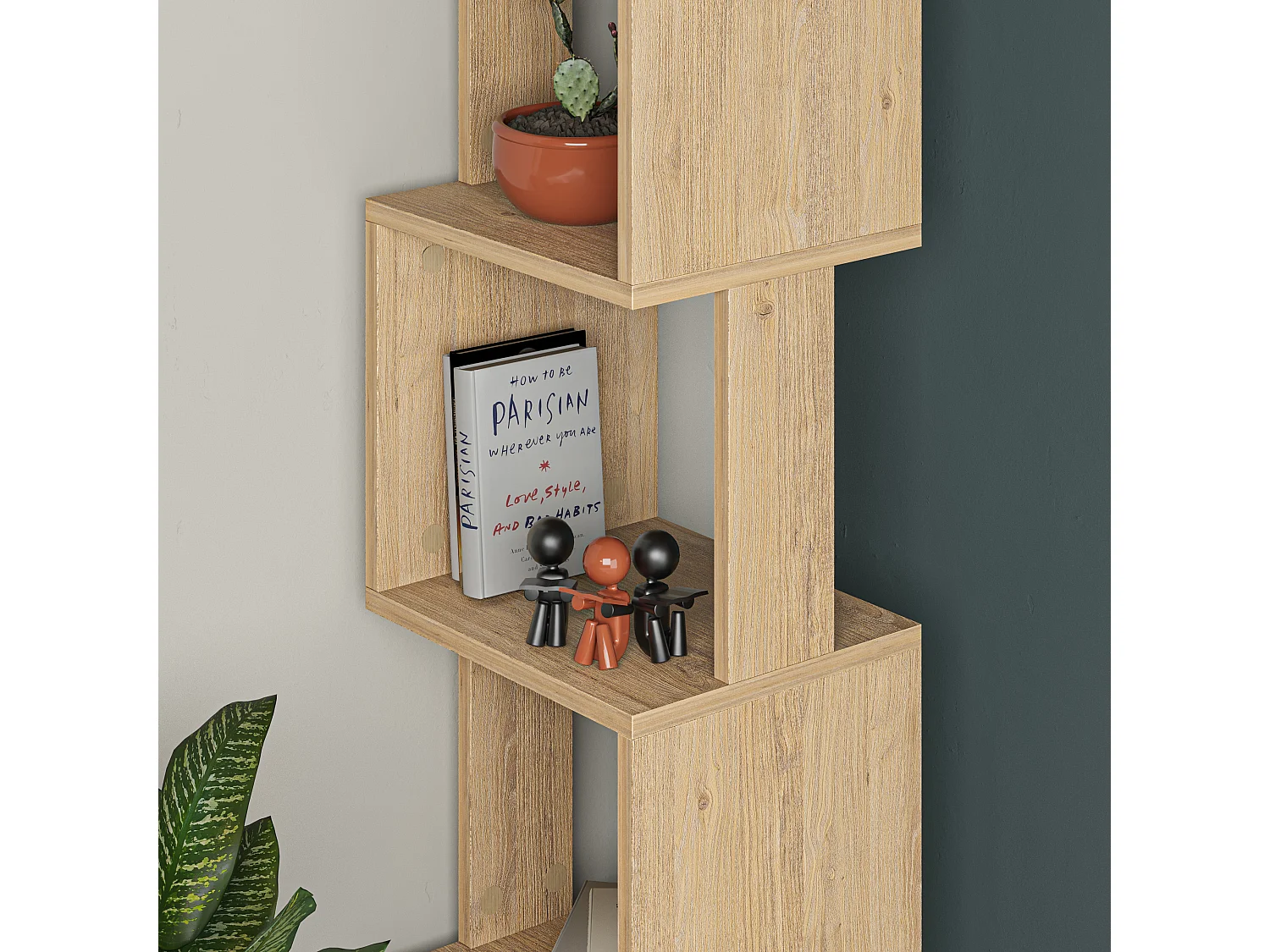 Bücherregal PIRI - 35 x 30 x 161 cm