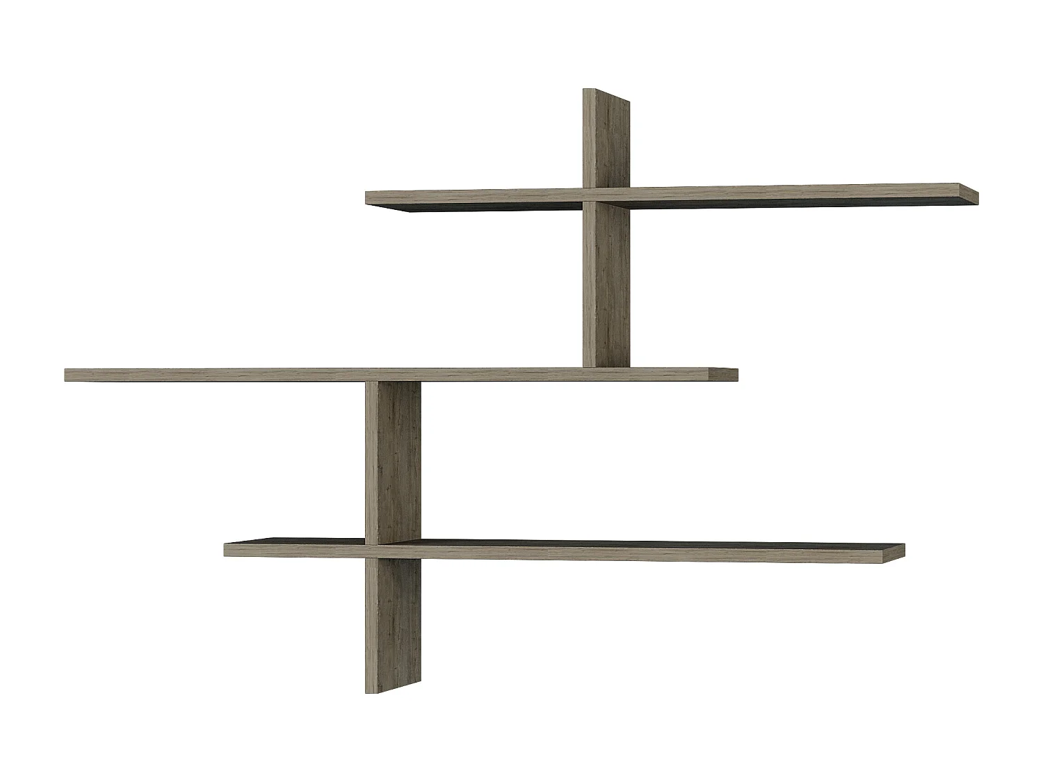 Etagère LEO - marron foncé, 123x81x22