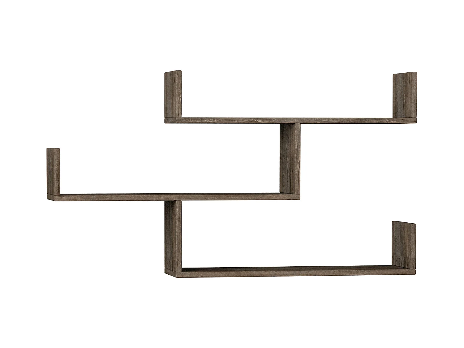 Etagère murale TIBET-marron foncé, 120x67x22