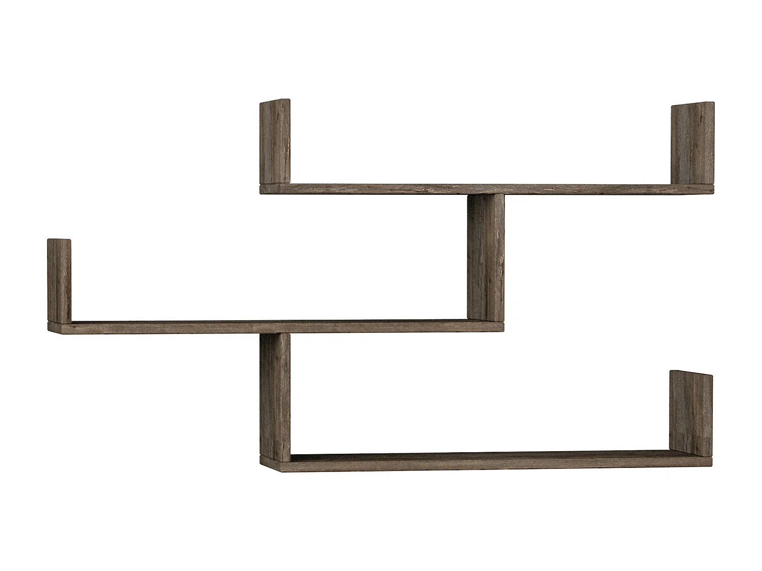 Etagère murale TIBET-marron foncé, 120x67x22