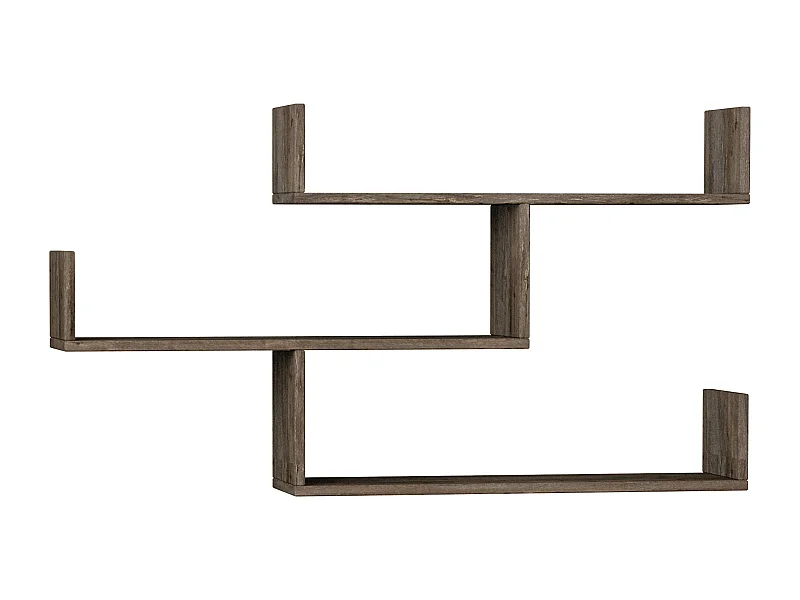 Etagère murale TIBET-marron foncé, 120x67x22