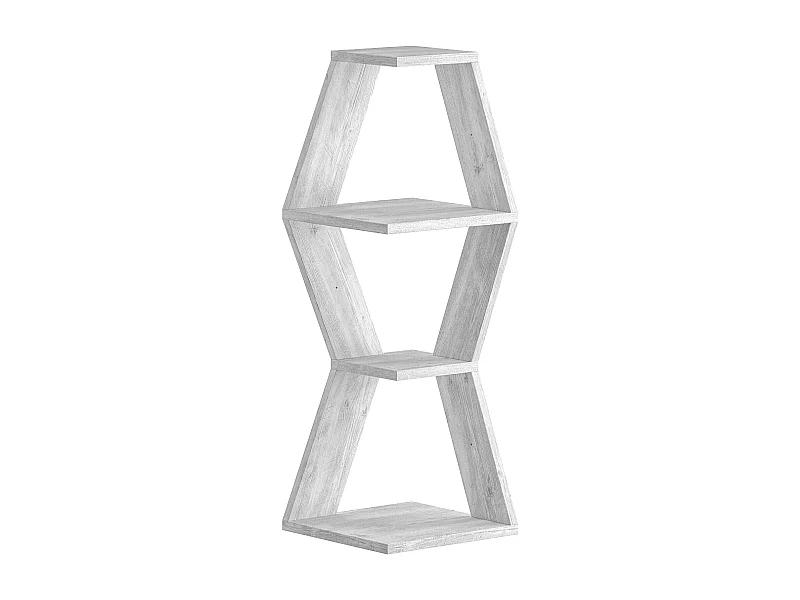 Eck-Bücherregal SABLOR -  Altweiß - 30 x 30 x 86 cm