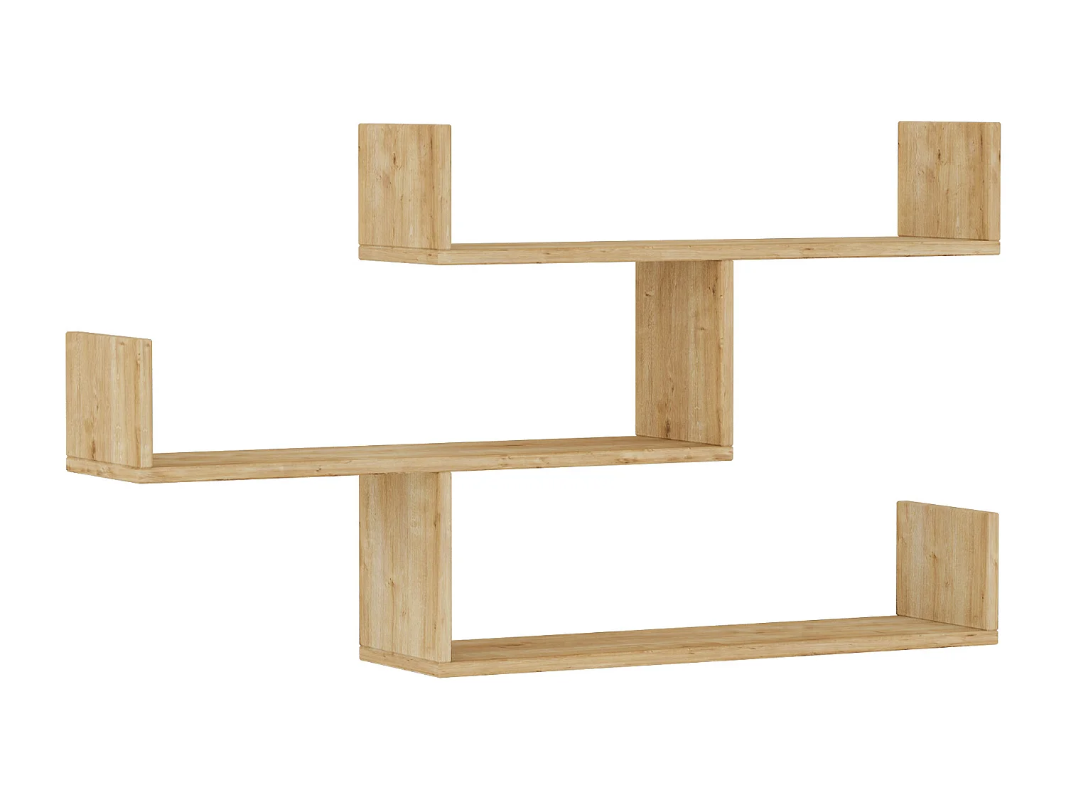 Etagère murale TIBET chêne clair, 120x67x22