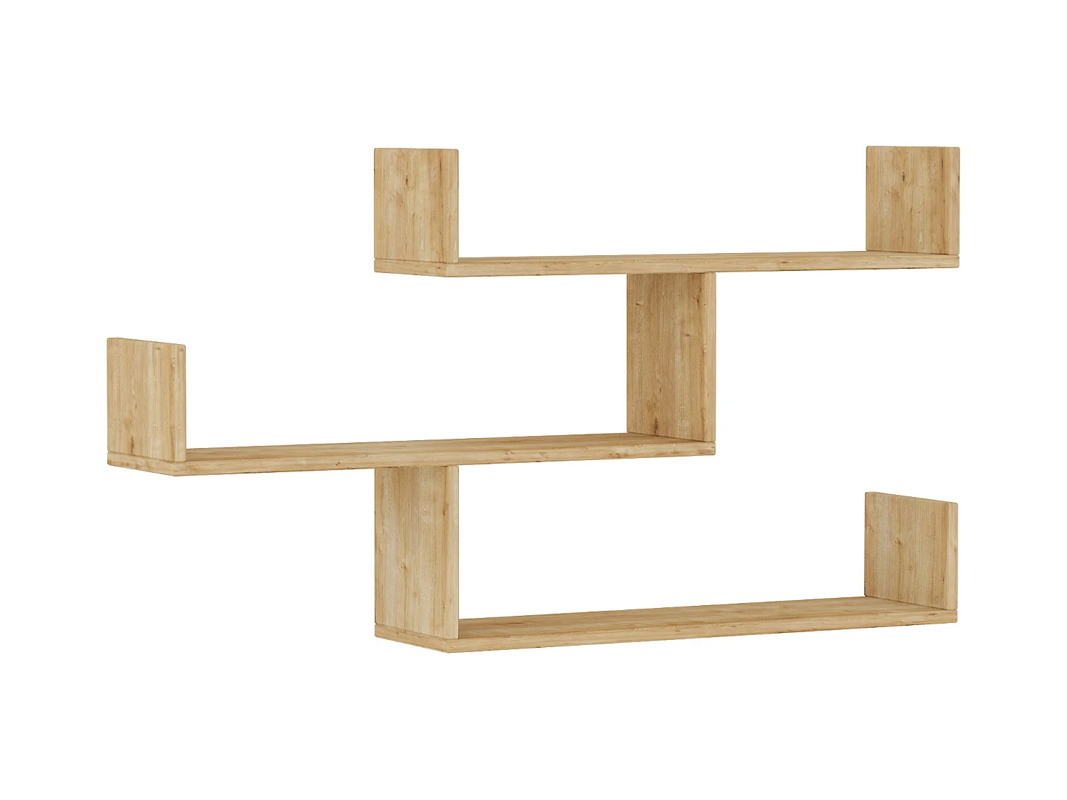 Etagère murale TIBET chêne clair, 120x67x22