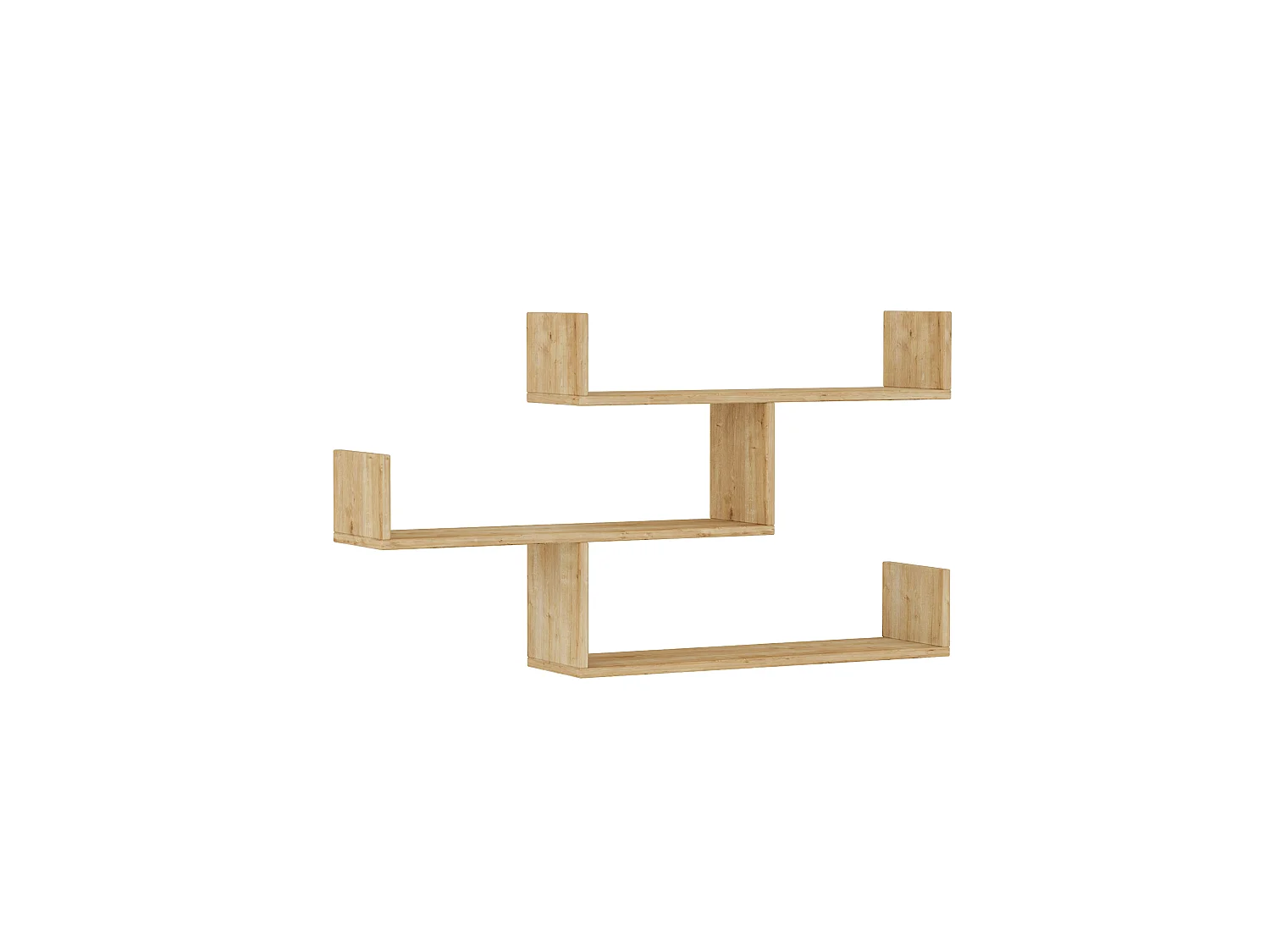 Etagère murale TIBET chêne clair, 120x67x22