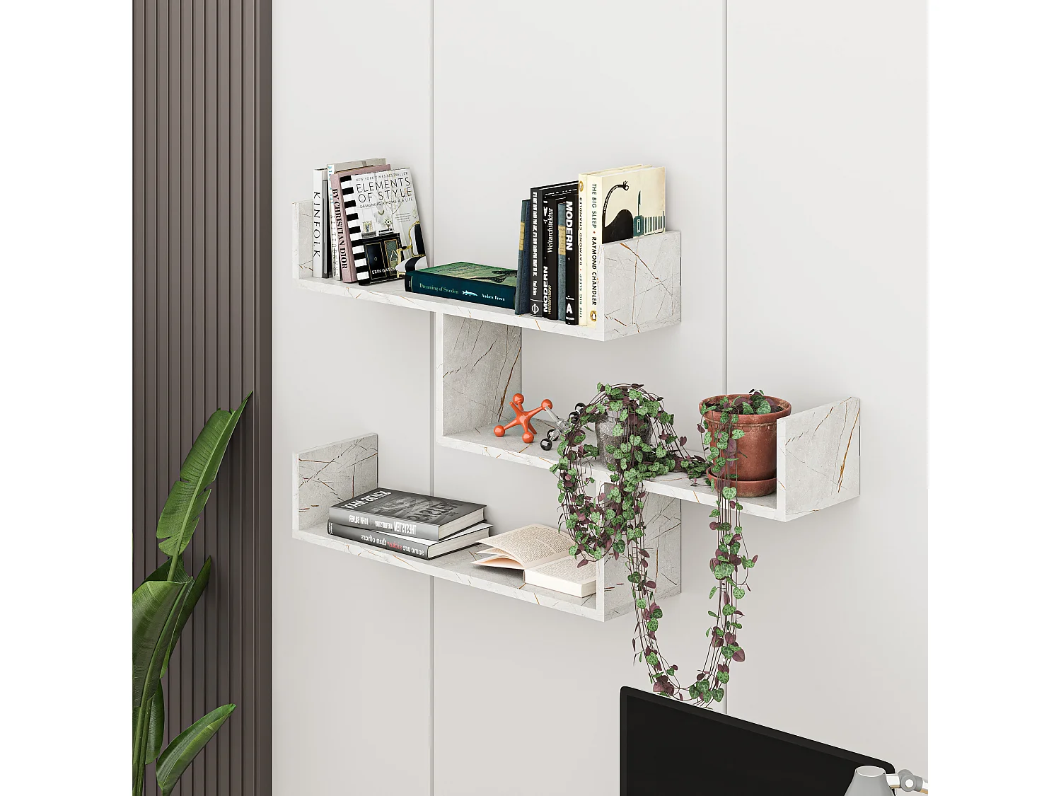 Bücherregal TIBET - 119 x 22 x 66,5 cm