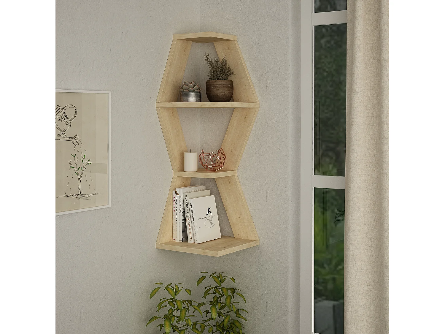 Regal SABLOR - Eiche hell, 30x86x30