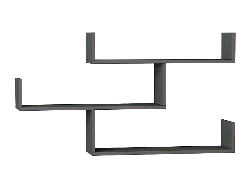 Etagère murale TIBET anthracite, 120x67x22