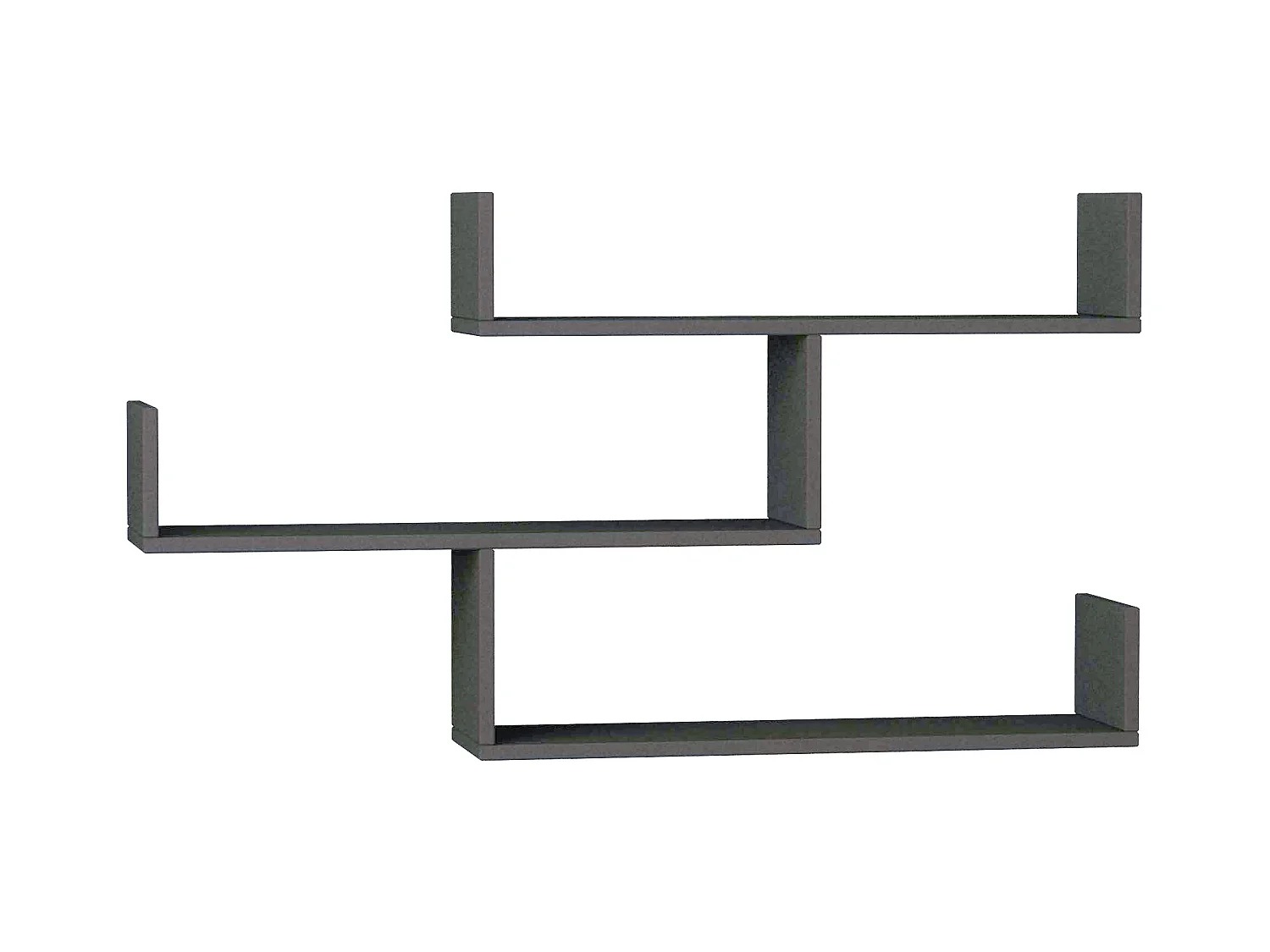 Etagère murale TIBET anthracite, 120x67x22