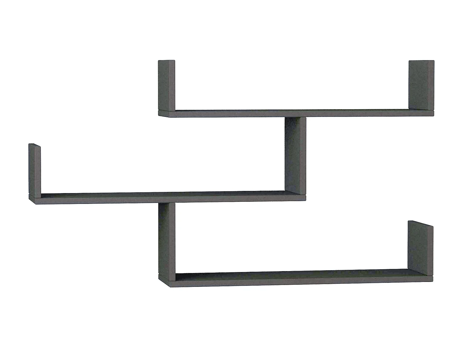 Wandregal TIBET-Anthrazit, 120x67x22