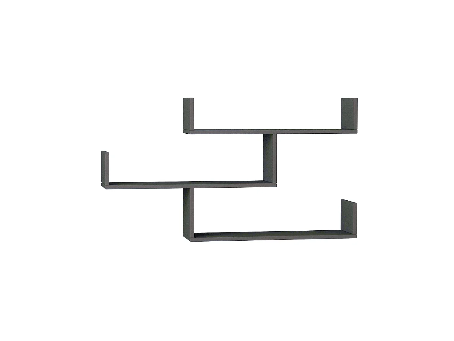 Etagère murale TIBET anthracite, 120x67x22
