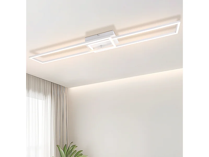 Weiße LED-Deckenleuchte Modern Frame 32 W 3000 K