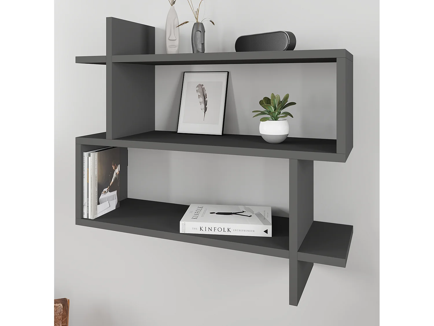 Regal PARALEL - Anthrazit, 70x65x22