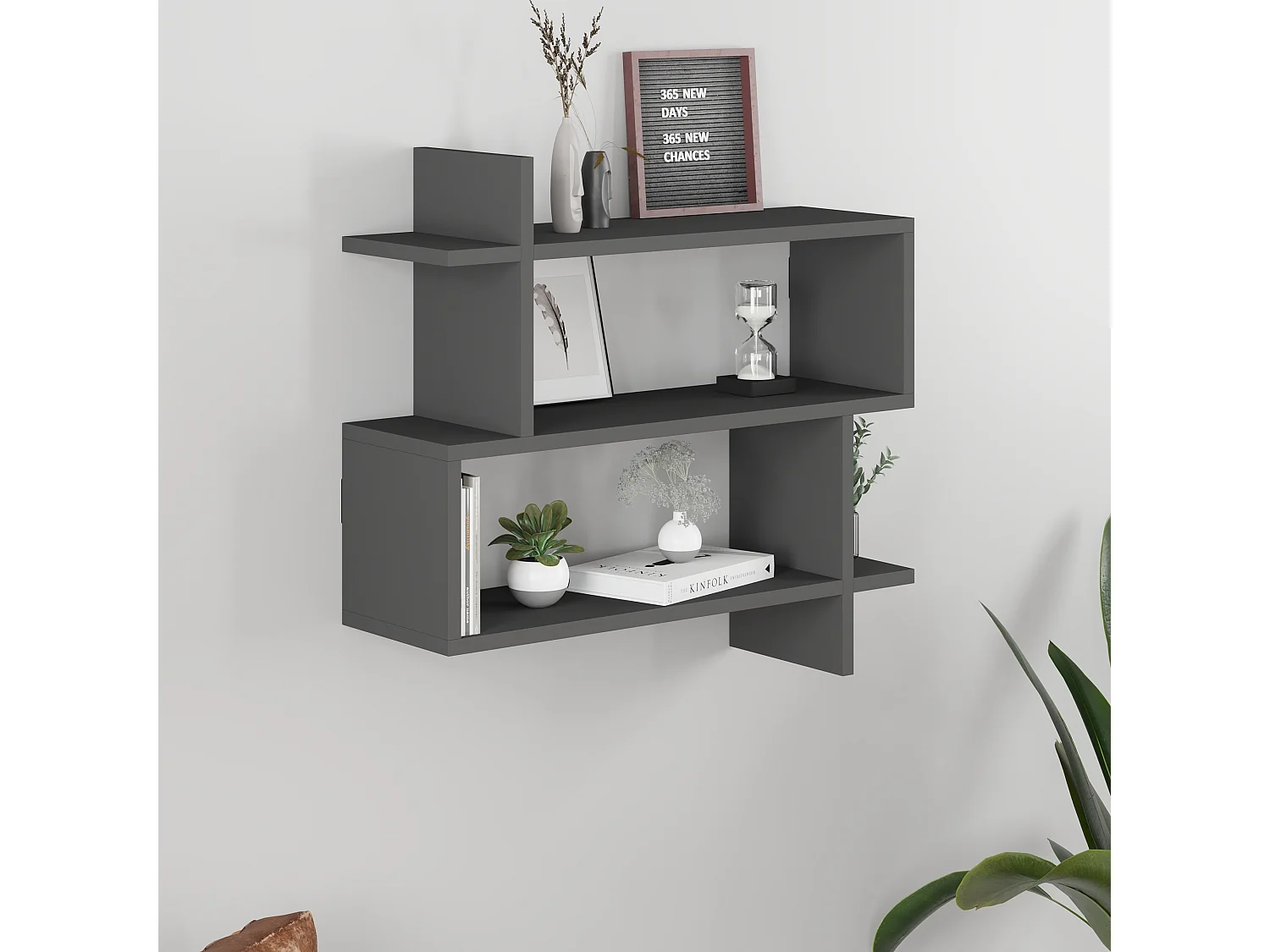 Mensola PARALEL - antracite, 70x65x22