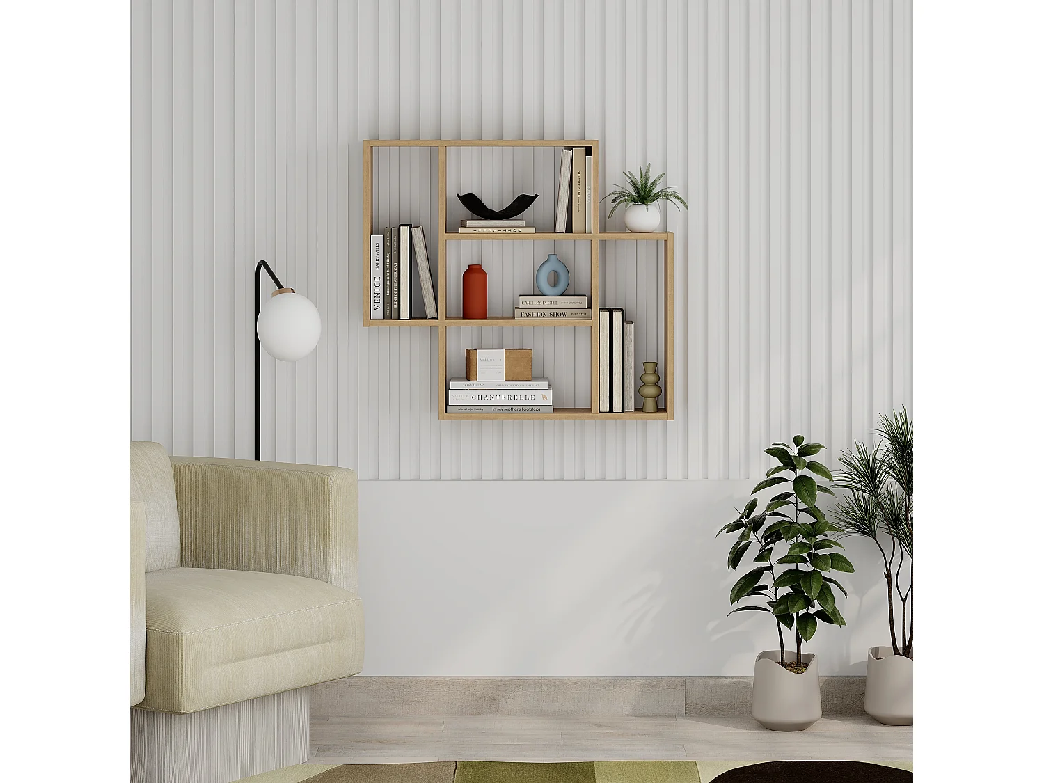 Wandregal MITO - 89 x 19,6 x 80,4 cm