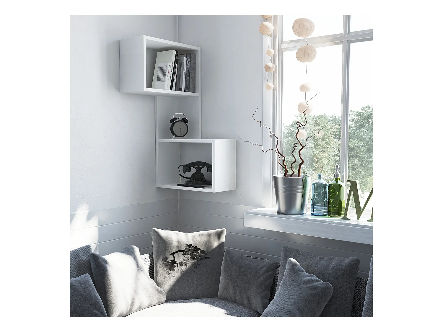 Regal PART - Weiß, 67x82x47