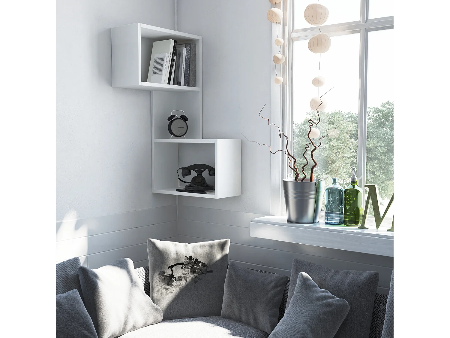Scaffale PART - Bianco, 67x82x47