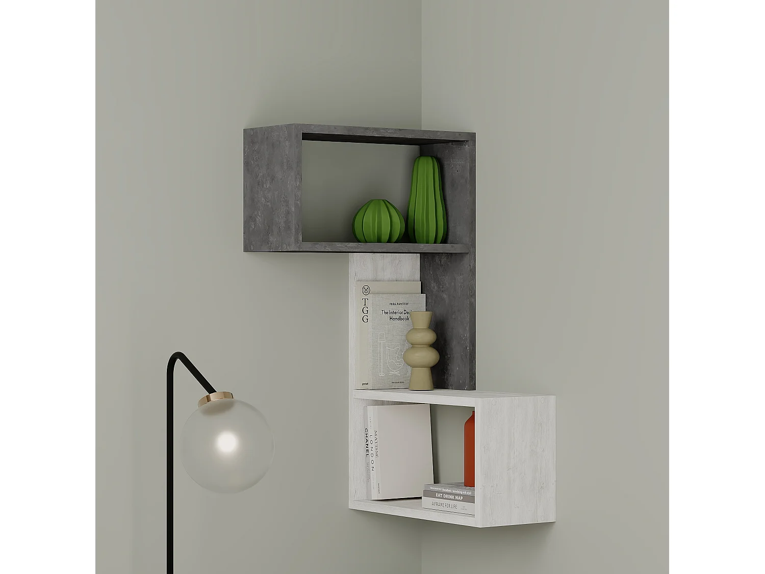 Scaffale PART - Bianco, 67x82x47