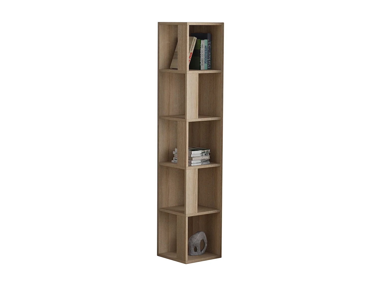 Etagère d'angle PIANO couleur naturelle clair, 32x159x32