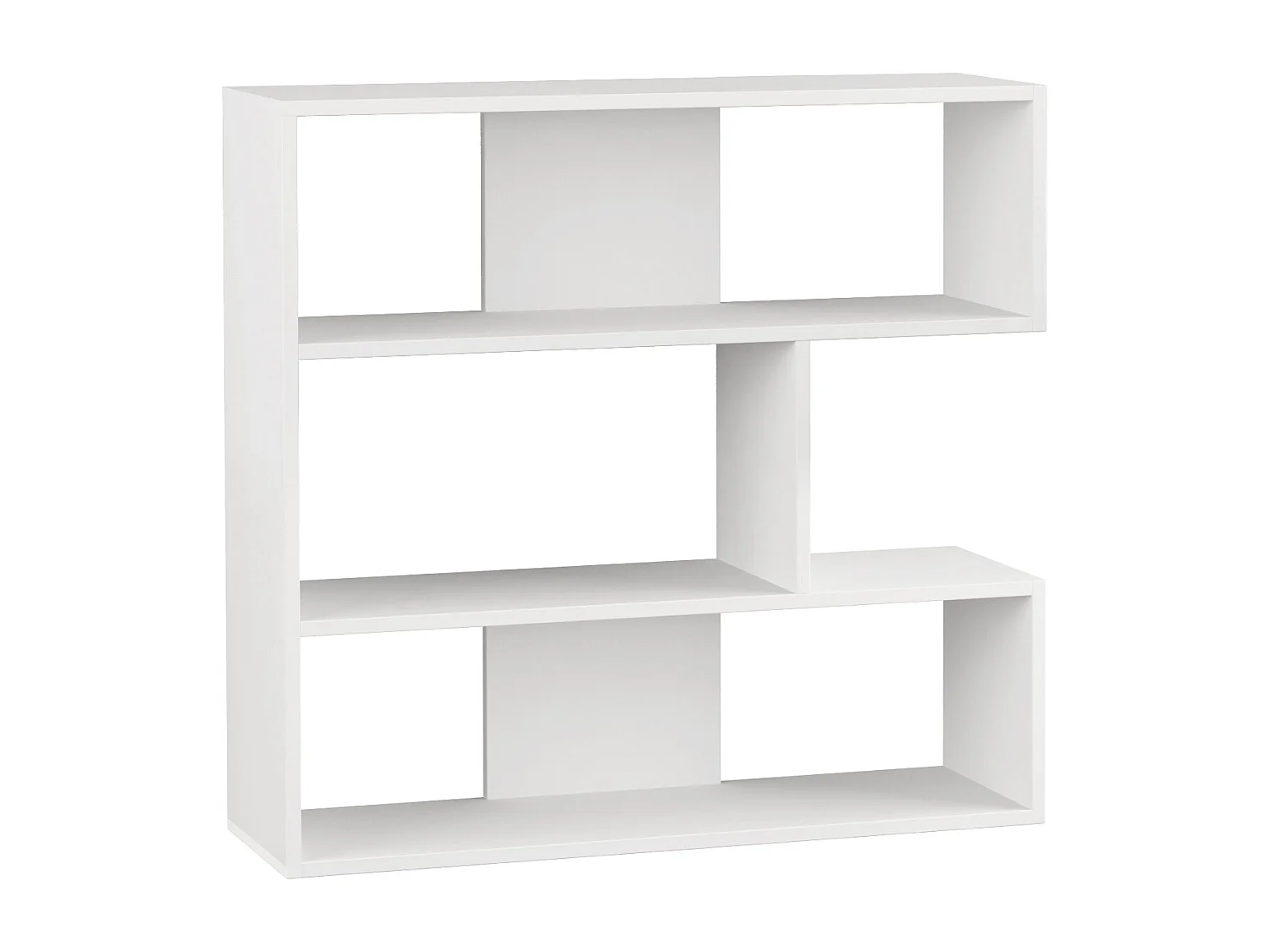Bibliothèque MOLLY - blanc, 94x89x30