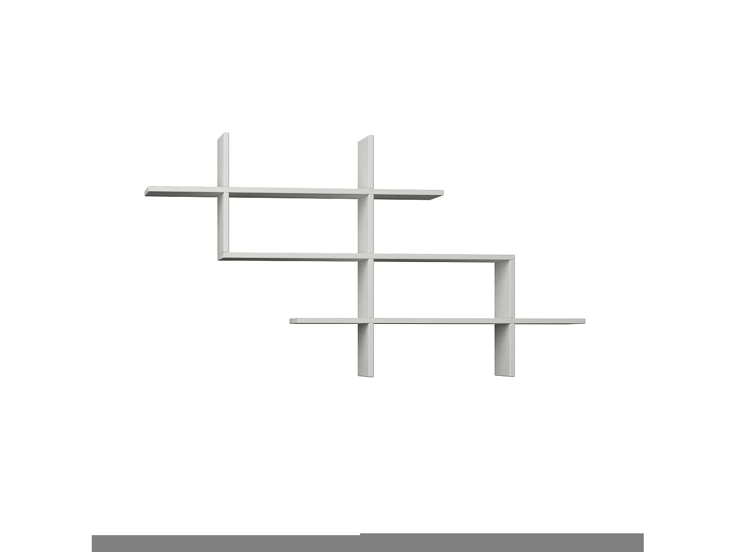 Étagère murale HALIC-Blanc, 150x82x22