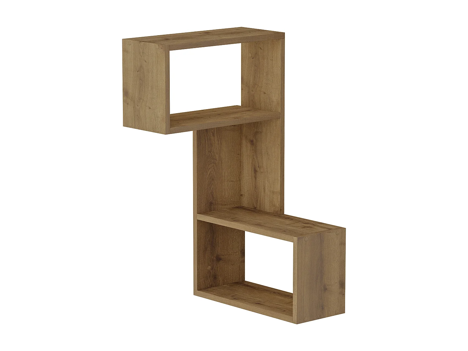 Wandregal PART - Eiche Dunkel Effekt - 67 x 47 x 82 cm