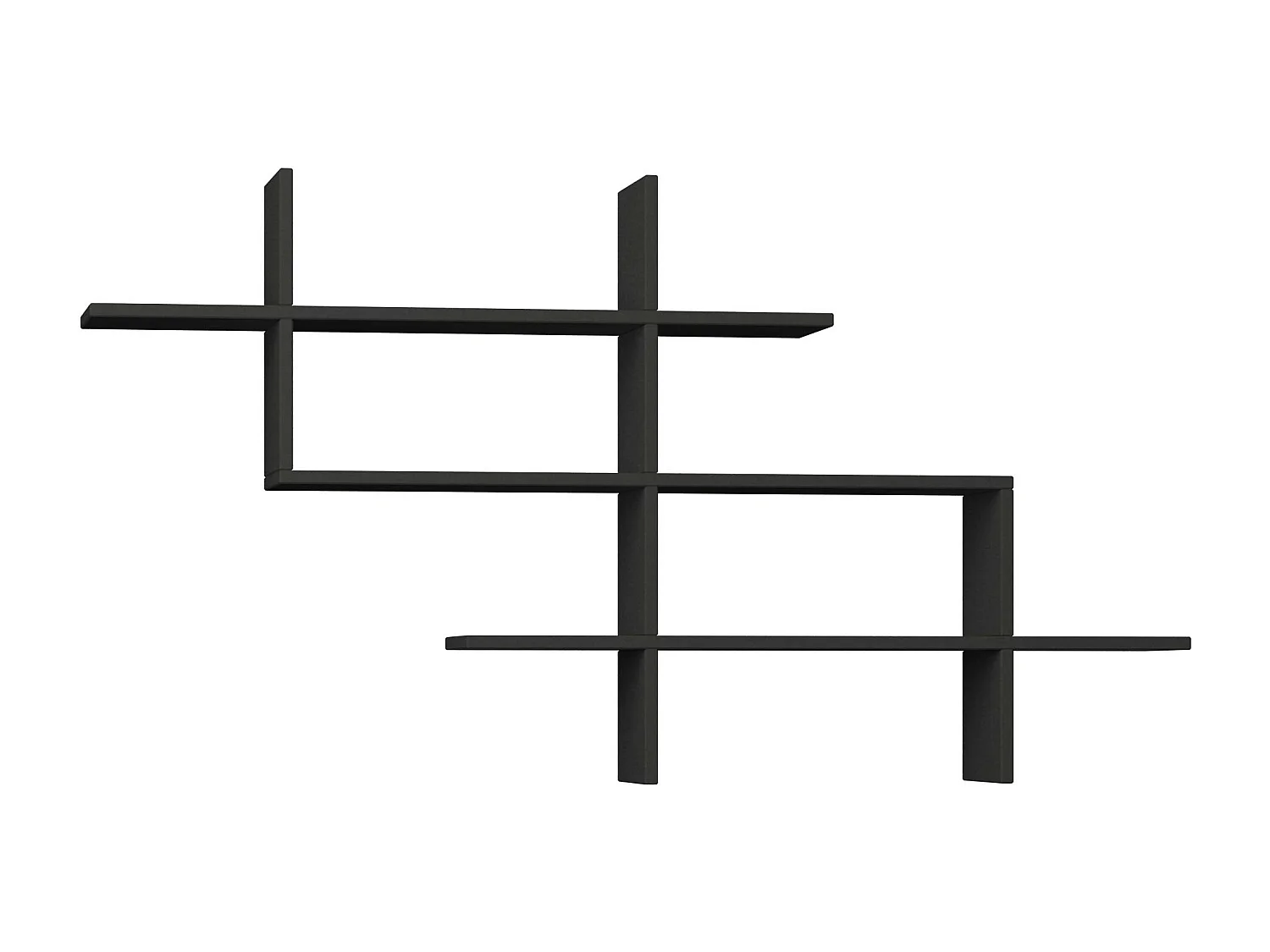 Etagère murale HALIC couleurs naturelles claires, 150x82x22