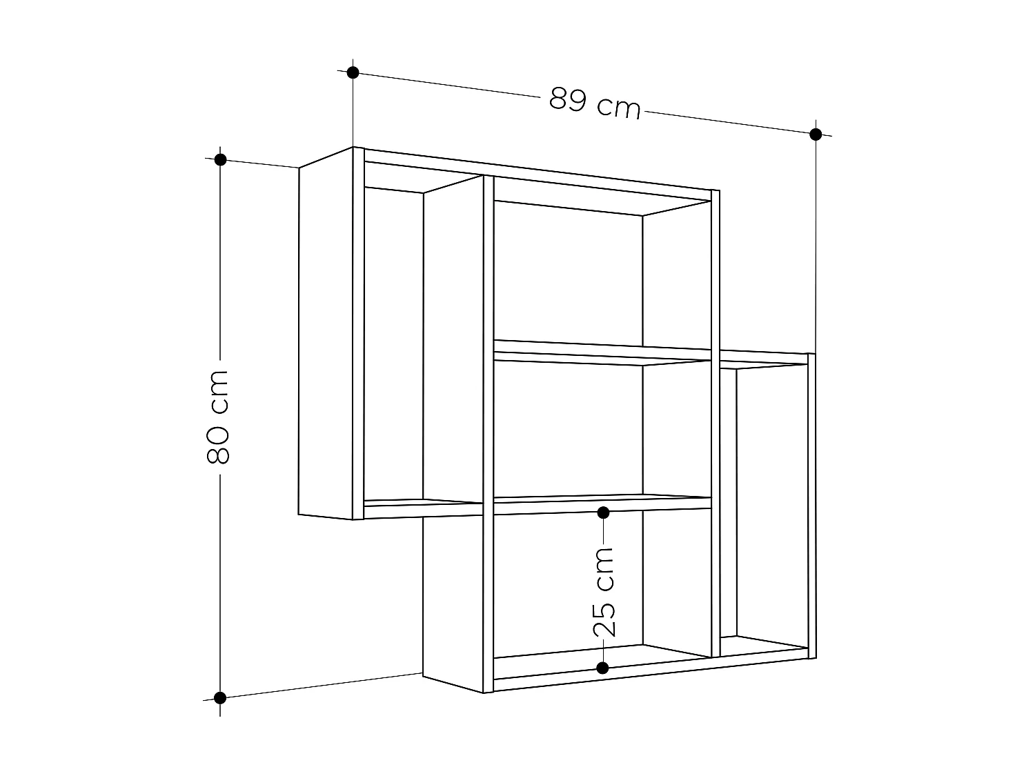 Mensola MITO - beige, 89x81x20