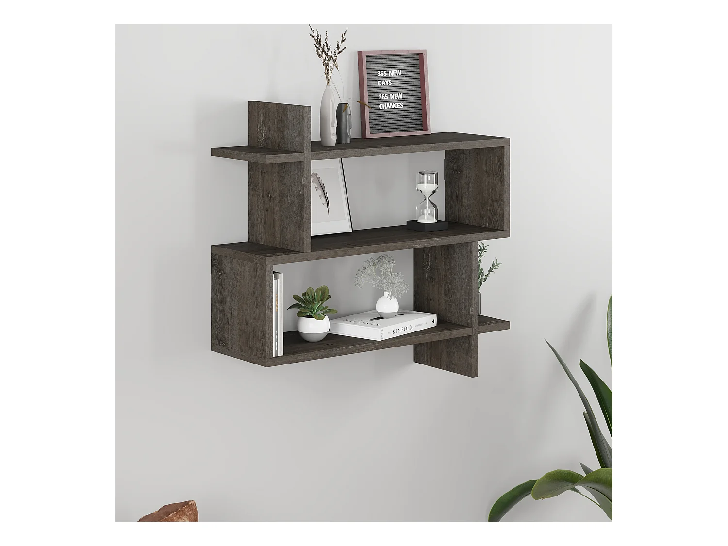 Regal PARALEL - Dunkelbraun, 70x65x22