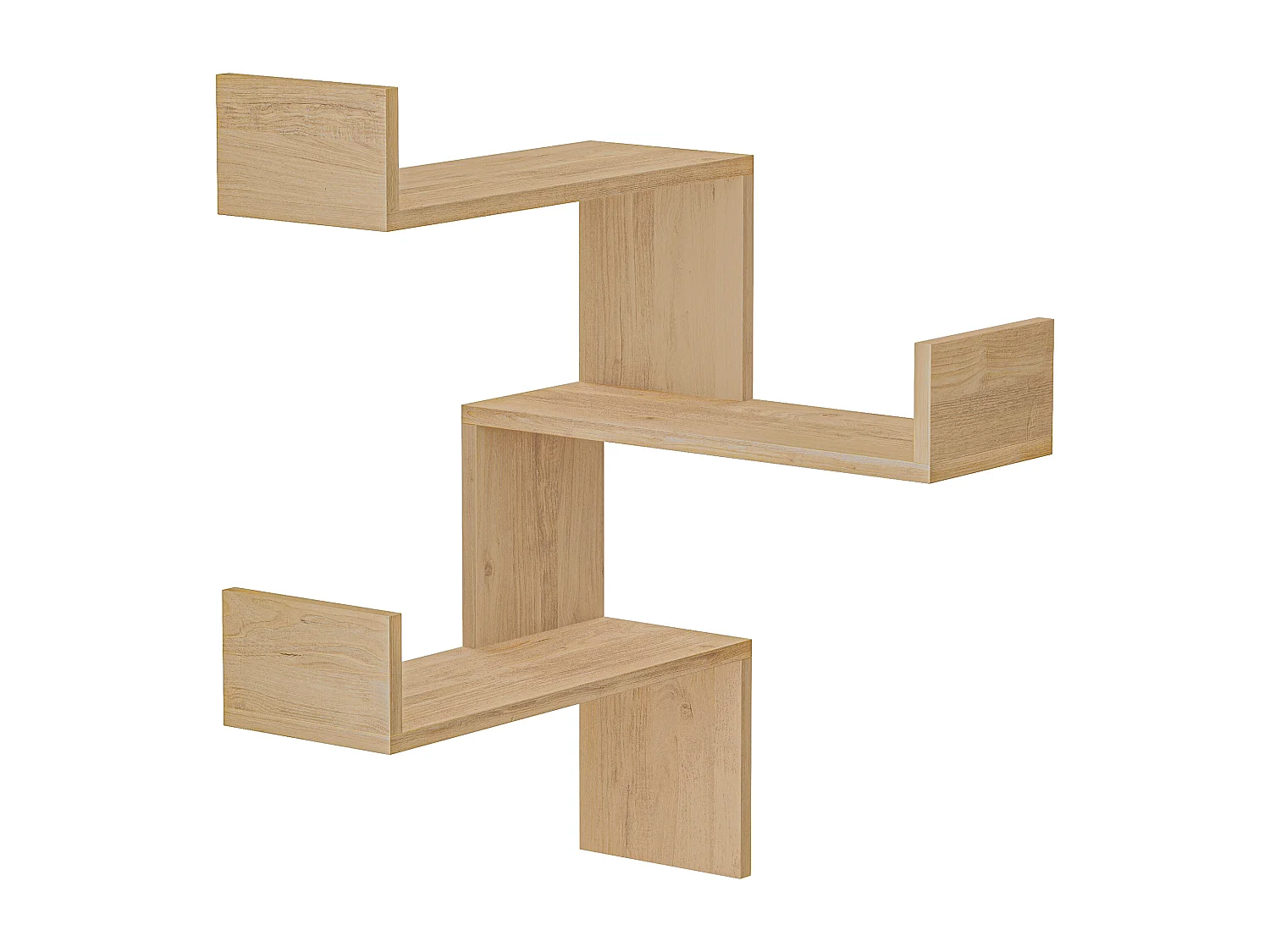 Etagère d'angle LUKSA - chêne clair, 60x90x22