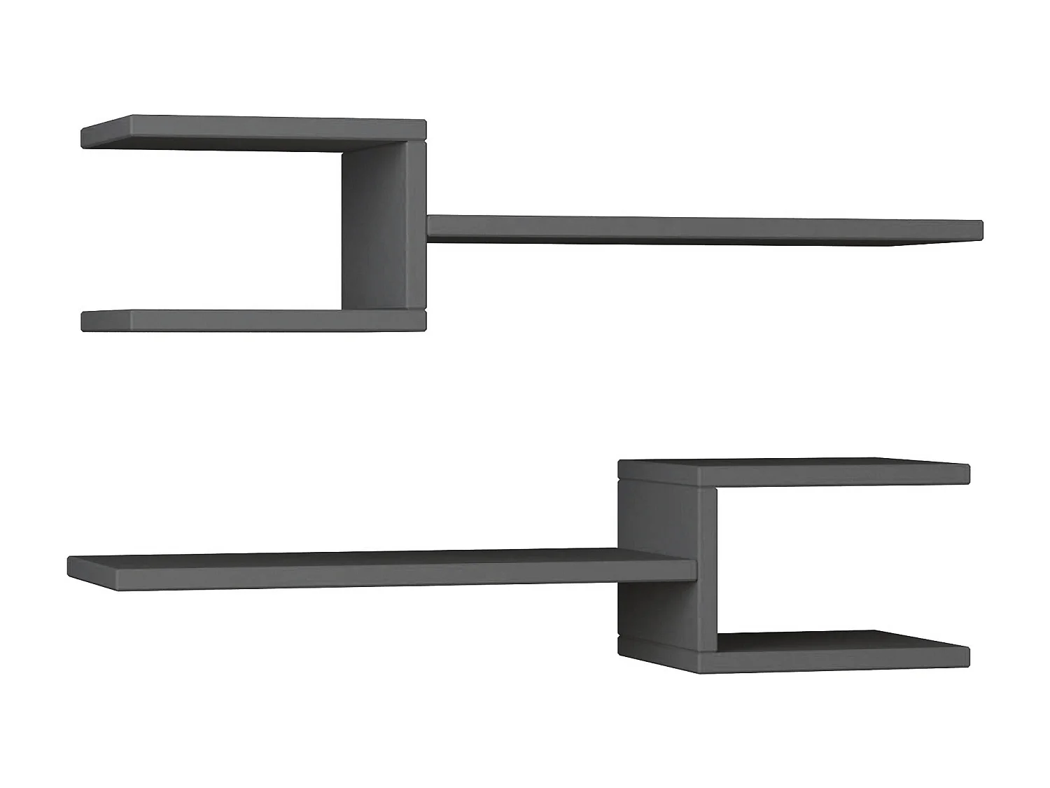 Etagère FORK - anthracite, 75x17x20