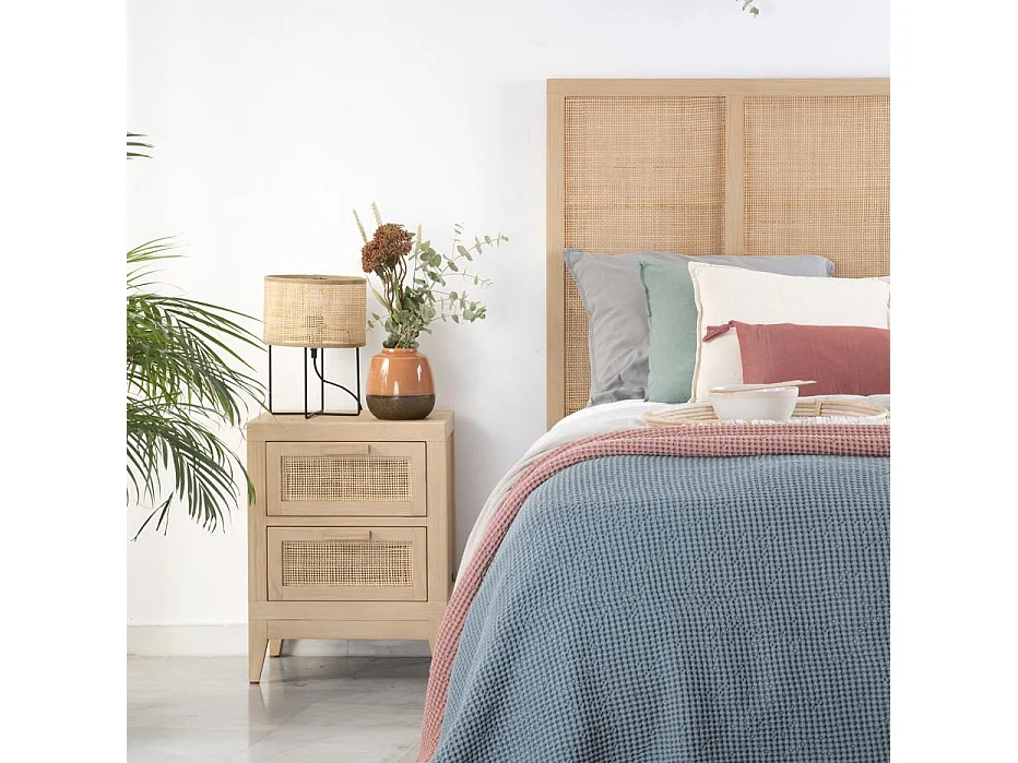 Table de chevet en bois massif naturel 42x55