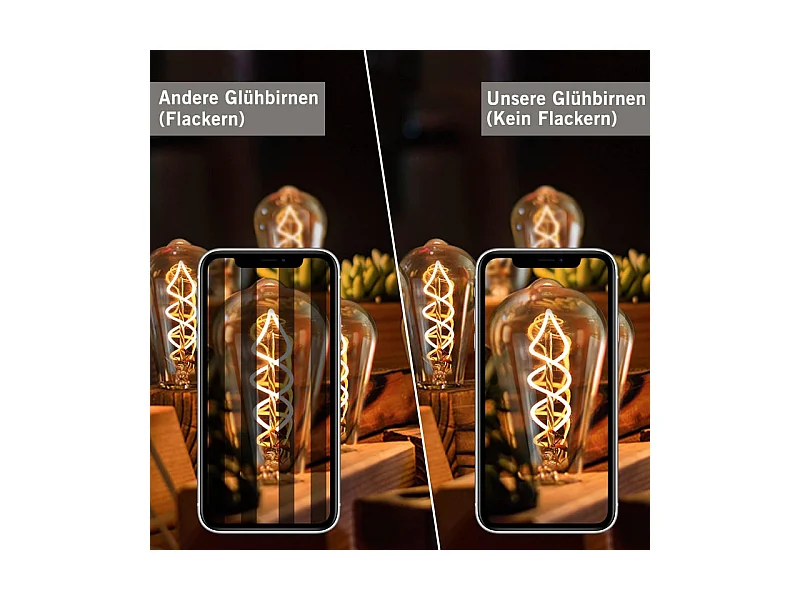 NETTLIFE, 3 ampollas LED E27, lámpara vintage ST64, ampolla rétro, blanco cálido, 4W, ampolla de filamento, 2200K.