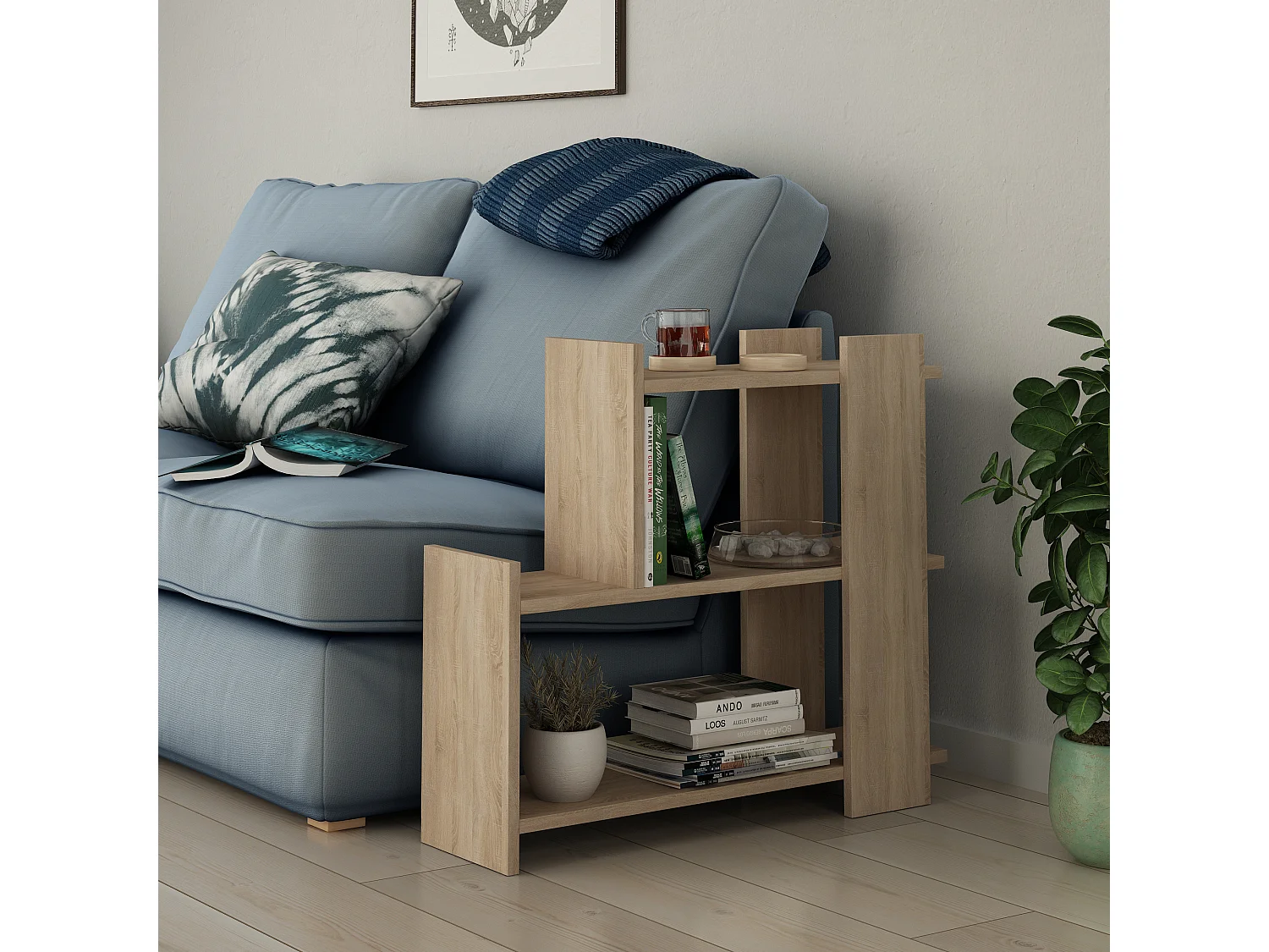 Beistelltisch MUA- Beige, 77x68x26