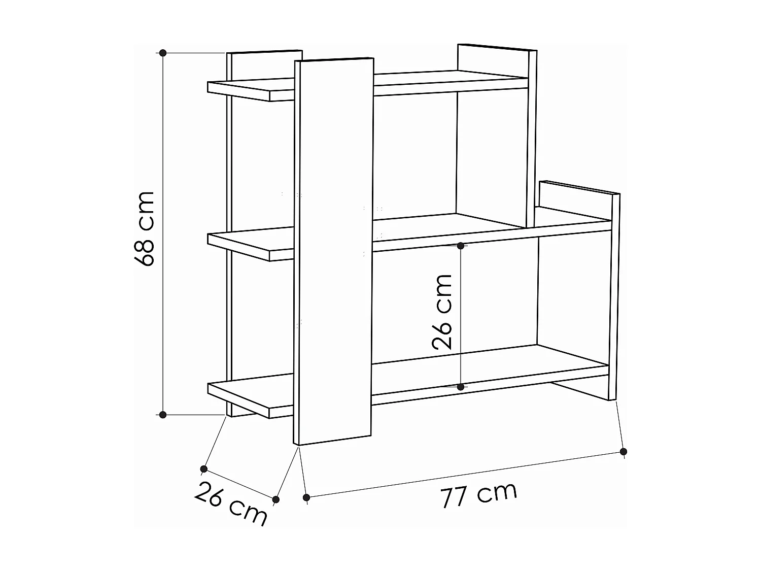 Beistelltisch MUA- Beige, 77x68x26