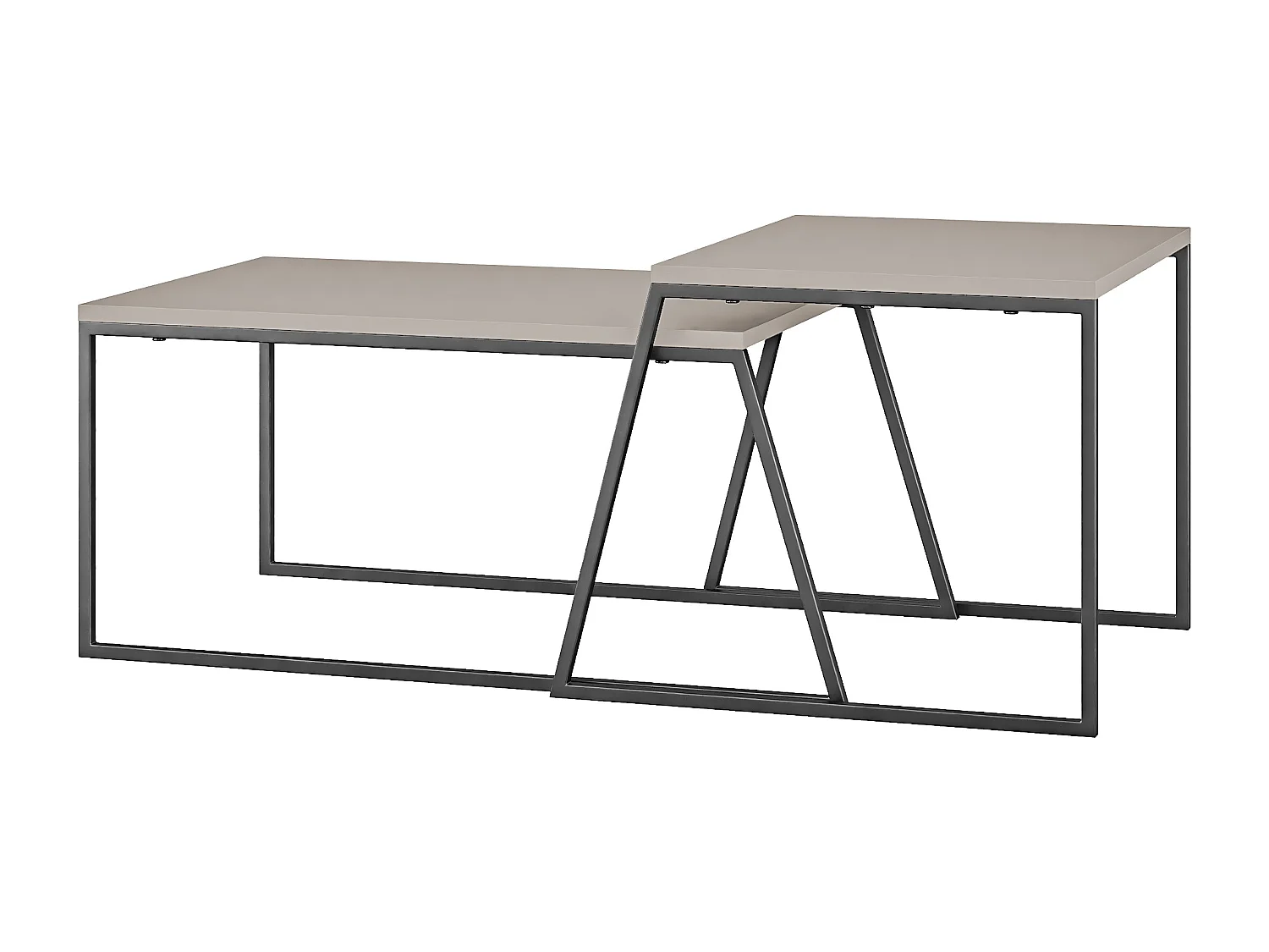 Couchtisch PAL -  Mokka Grau - 88 x 50 x 38 cm