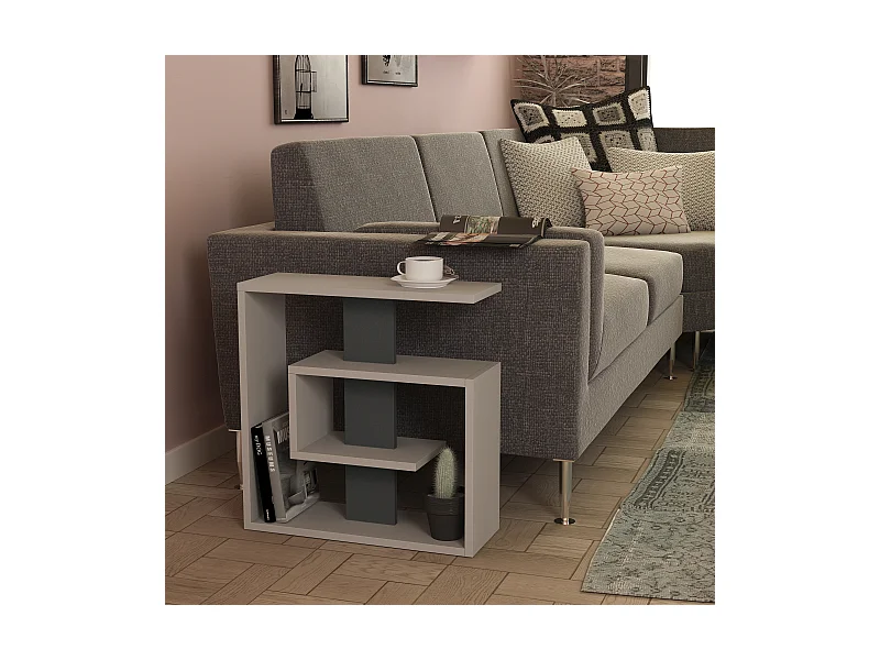 Beistelltisch SALY- Anthrazitgrau, 55x57x20