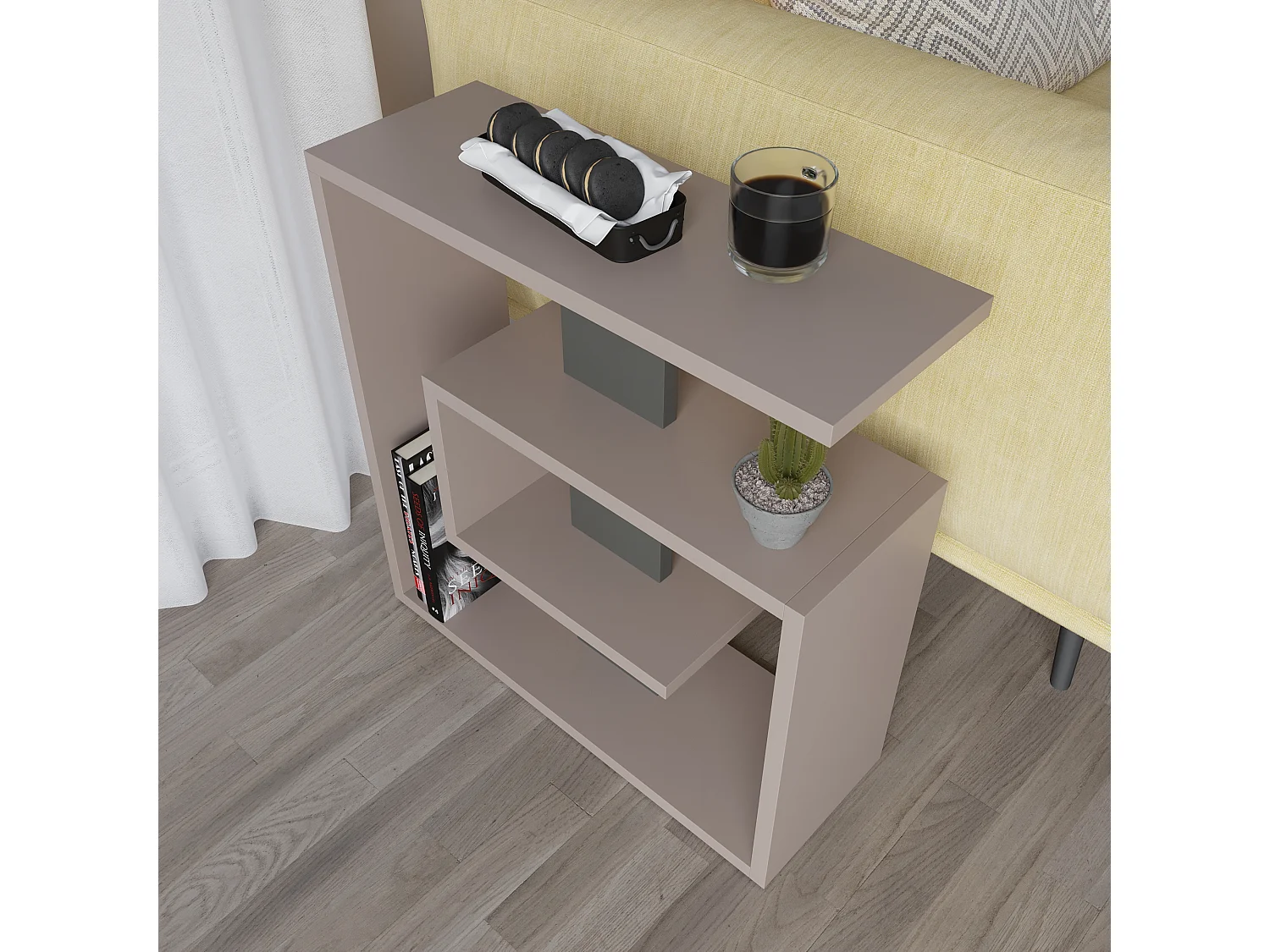 Tavolino SALY- grigio antracite, 55x57x20