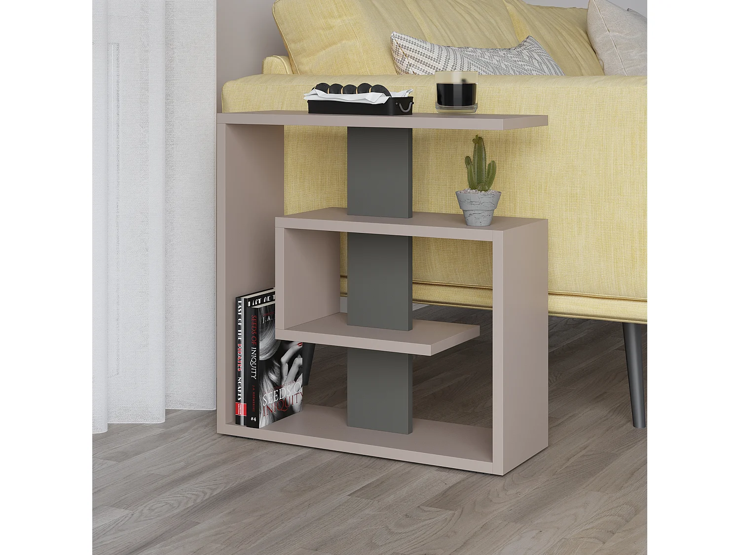 Beistelltisch SALY- Anthrazitgrau, 55x57x20