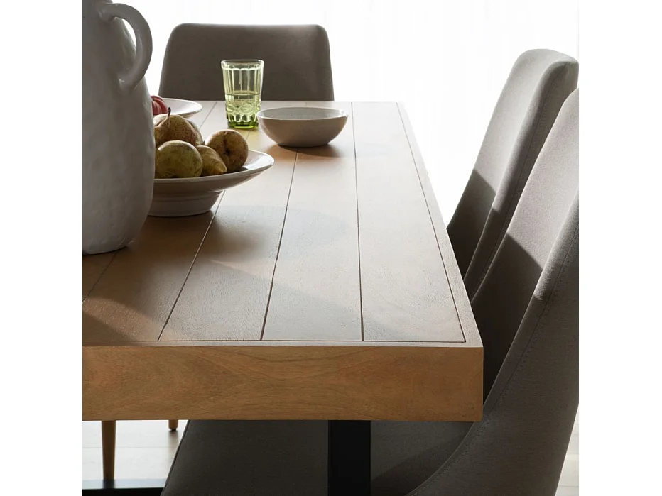 Tavolo da pranzo legno massiccio di mango naturale 90x78