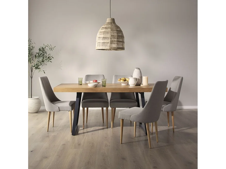 Tavolo da pranzo legno massiccio di mango naturale 90x78