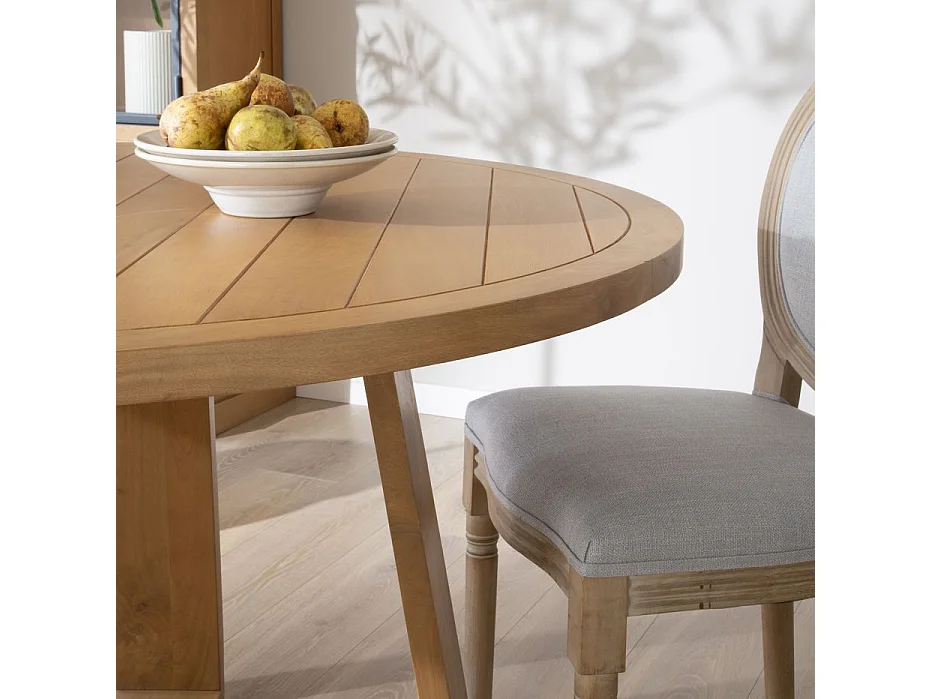 Tavolo da pranzo legno massiccio di mango naturale 130x77