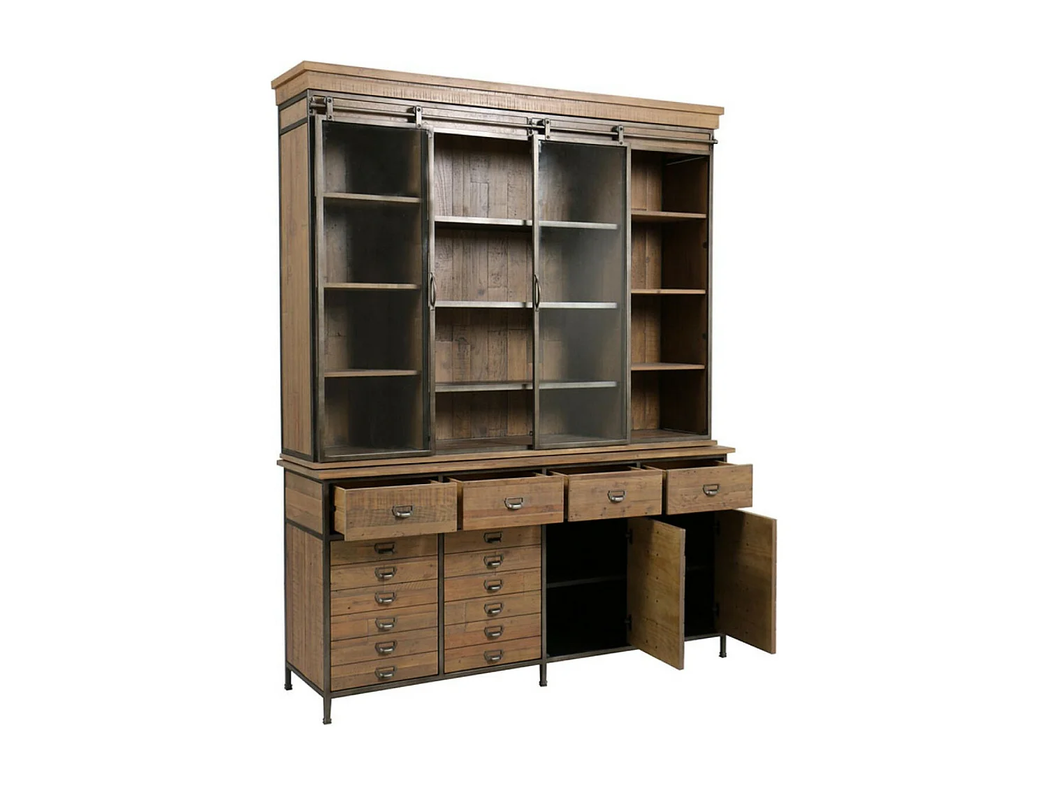 Buffet vitré Bois Marron - Manufacture Interior's