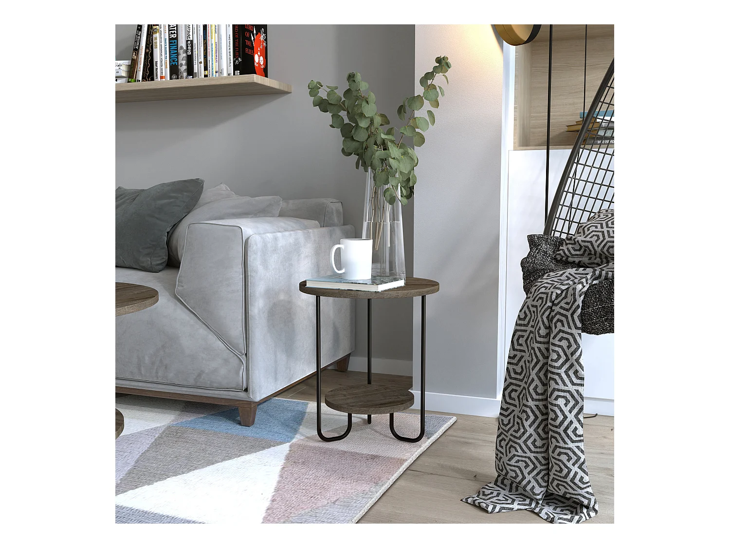 Table d'appoint CORRO- blanc, 40x45x40