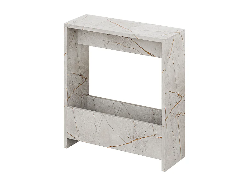 Decortie Effet Marbre Doré 20x55x60cm Table d'appoint avec étagère en aggloméré Table d'appoint rectangulaire Simpi
