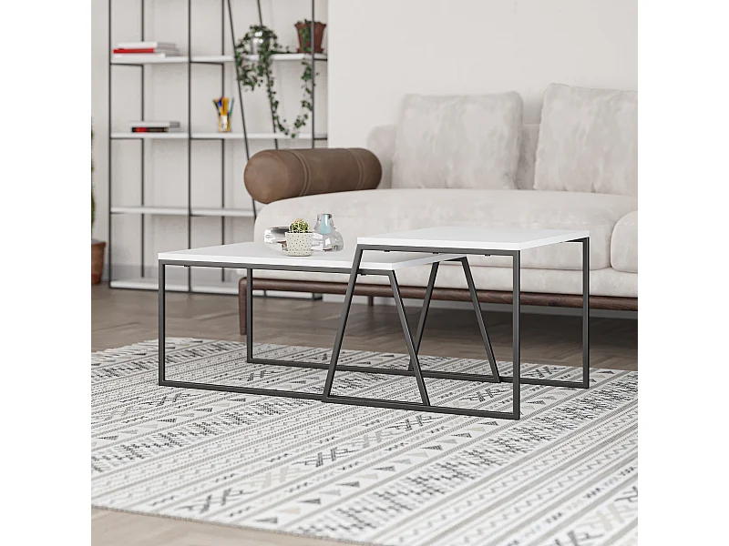 Couchtisch PAL -  Weiß - 88 x 50 x 38 cm