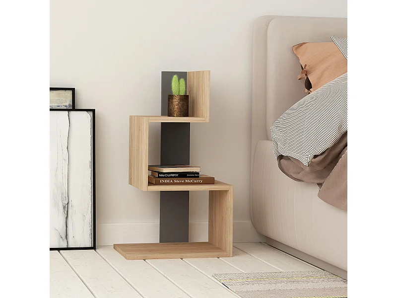 Tavolino ROSIE- scuro naturale, 42x72x30