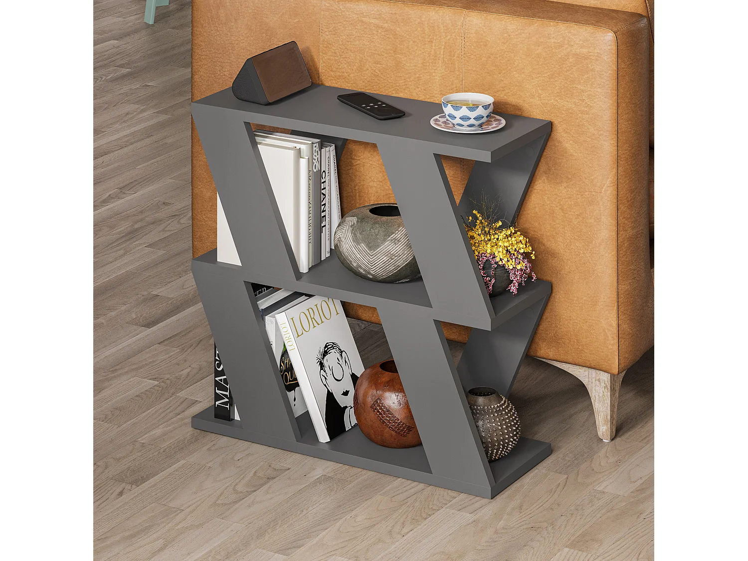 Table d'appoint LAZENA- blanc, 60x56x22